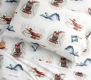 哈利波特 霍格沃茨魔法之旅 纯棉贡缎活性印花被套床单床笠套件
