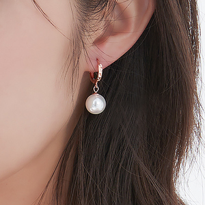 珍珠耳扣925纯银耳环2024年新款潮耳钉女韩国气质高级感轻奢耳饰