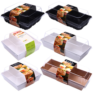 正诚三明治包装盒一次性西点牛皮纸盒贴纸腰封正方长方形打包盒子