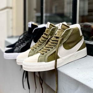 Nike Blazer 耐克气垫男板鞋中帮橄榄绿大钩子时尚个性23年春季新