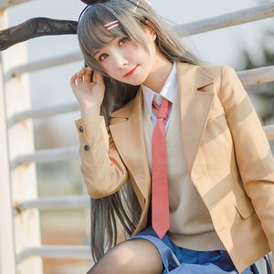 动漫青春猪头少年不会梦到兔女郎学姐cos服樱岛麻衣c服校服JK制服