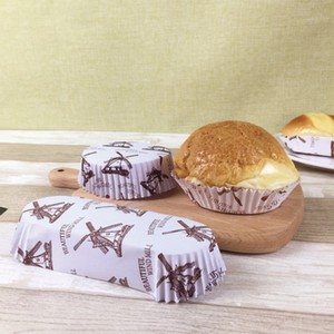 淋膜风车蛋糕纸杯烘焙面包底托耐高温防油长形圆形菠萝包纸垫模具