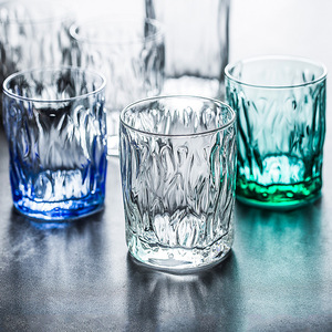 进口Bormioli北欧创意彩色玻璃果汁喝水杯子家用耐热泡茶杯漱口杯