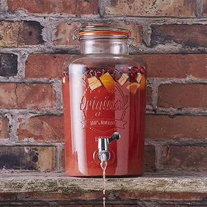 英国Kilner家用凉水壶果汁饮料罐泡青梅酒密封罐子玻璃瓶带水龙头