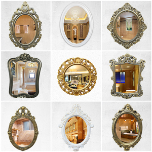 新款欧式卫浴镜 卫生间壁挂镜 KTV装饰美容院镜 复古欧式化妆镜子