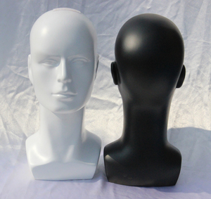 抽象艺术男模特头假发帽子头模耳机VR眼睛展示道具模型头模假人头