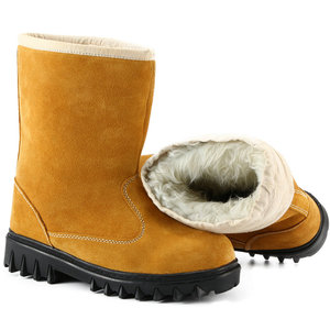 处理棉靴瑕疵鞋冬季保暖鞋加毛绒平跟中筒工作穿包邮大码男女雪鞋