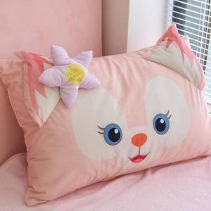新款粉色周边卡通枕套毛绒枕头套粉色枕芯少女单人枕