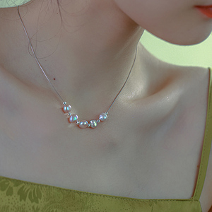 《夏日泡泡糖》巴洛克珍珠项链女夏高级感时尚潮简约纯银一款多戴