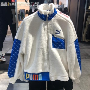 PUMA正品秋冬娜扎女拼接保暖防风长袖上衣仿羊羔绒外套毛衣532166