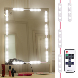 网红LED美颜补光梳化妆台镜子灯粘贴免打孔卫生间浴室镜前灯调光