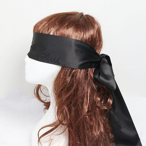黑色绑带眼罩禁欲系性感蒙眼布遮光丝带绑手束缚带捆情调面具配饰