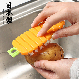 日本进口蔬菜清洁刷可弯曲洗菜去泥神器厨房水果山药土豆清洗刷子