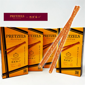 日本直邮北海道零食Pretzels井原水产奶酪鱼子椒盐饼干棒45g*12盒