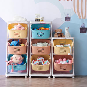 儿童玩具收纳箱零食置物架多层书架厨房整理婴儿宝宝用品储物箩筐