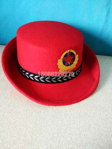 军帽男童帽子帽子四季平顶海军帽大檐大盖红色蓓蕾女警帽子
