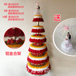 卓越蛋糕模型新款婚庆架子蛋糕模型仿真塑胶模型多层假蛋糕样品