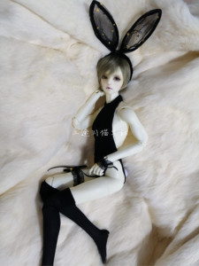 猫又社 BJD娃衣4分3分SD17叔基佬色气兔男郎套装Bunny1.0可拆卖