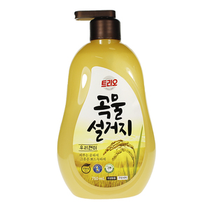 韩国进口爱敬米糠洗洁精750ml天然谷物冷水去油去味洗碗液洗水果