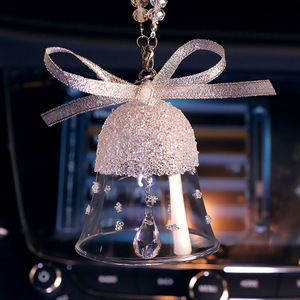 k9水晶铃铛挂件汽车饰品 创意圣诞挂饰风铃精美车内挂坠女神车饰