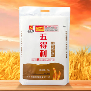 【五得利面粉】七星雪晶小麦粉商用/家庭中筋通用粉10斤/20斤包邮