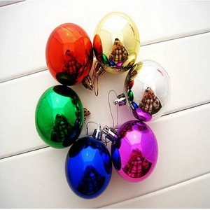 6cm圣诞装饰球圣诞彩球/电镀球/镜面球/装饰球亮光亚光闪粉