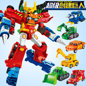 咖宝车神重工战队超级创建巨人六合体变形机器人儿童金刚男孩玩具