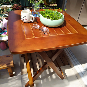 折叠桌子正方形餐桌家用小户型餐桌椅组合楠竹实木餐桌方桌子饭桌