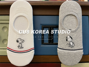 UU8 韩国代购  带防滑胶条 可爱卡通船袜女袜 满六双包邮