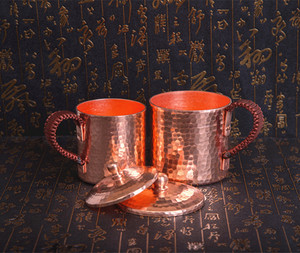 手工铜杯紫铜茶杯手工加厚铜水杯沏茶泡茶补铜包邮