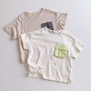 韩国milibam尾货童装110-150男孩夏季短袖T恤上衣纯棉纯棉上衣