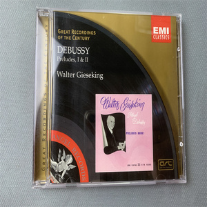 O版  德彪西 24首前奏曲 I II 吉泽金 Walter Gieseking CD