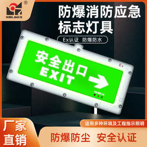 新黎明防爆应急灯LED疏散标志牌消防3C照明加油站安全出口指示灯