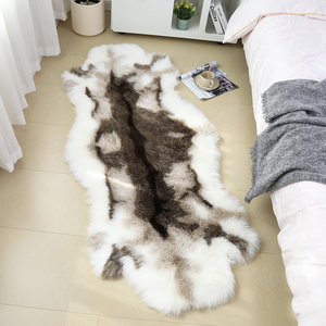 仿真动物皮草地毯床边不规则地垫人造仿驯鹿皮坐垫装饰高级毛绒垫