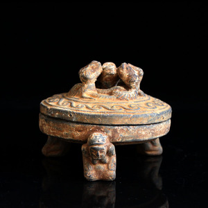 仿古汉代陶器摆件文房四宝砚台古砚砖砚收藏艺术品文物复制老物件