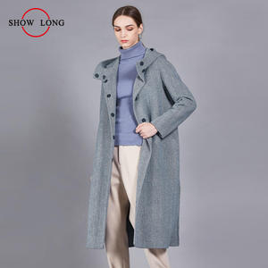 舒朗专柜正品冬新款女装中长款羊毛呢子大衣外套DSJ4I02