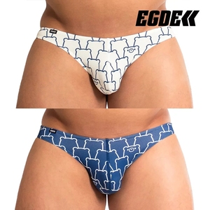 3573日本制造EGDE男士低腰三角内裤涤纶氨纶吸湿速干细网眼熊图案