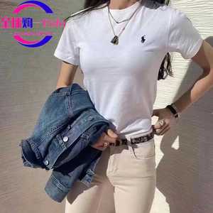 美国Ralph Lauren拉夫劳伦刺绣小马标圆领短袖T恤polo夏季女半袖