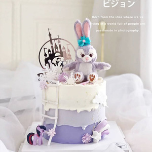 蛋糕装饰网红星黛露布偶兔子摆件达菲熊新朋友史黛拉芭蕾兔子公仔