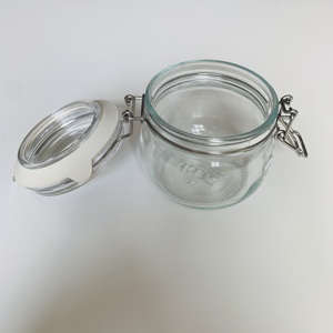 宜家国内代购考肯 附盖罐食品储存密封罐透明玻璃500毫升