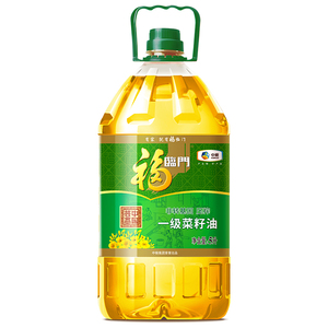 中粮福临门非转基因压榨一级菜籽油5L/桶装家庭食用油炒菜用油