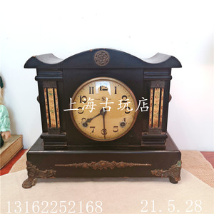 老上海钟表老式古董机械坐钟座钟台钟 十五天  老式钟表厂 老物件