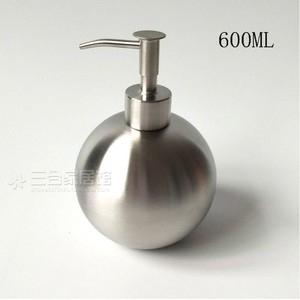 高档球形皂液器304不锈钢洗手液瓶洗发水瓶子家用乳液分装瓶台面