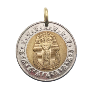 真品手工制作外国硬币吊坠项链创意首饰品埃及法老复古钥匙扣挂坠