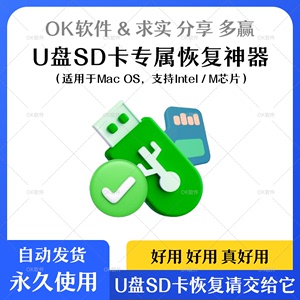 U盘 SD卡 垃圾篓专业数据恢复工具服务mac苹果电脑删除格式化找回