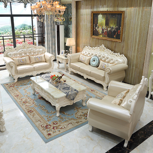 高档欧式真皮沙发123组合 客厅皮艺沙发头层牛皮大小户型实木家具