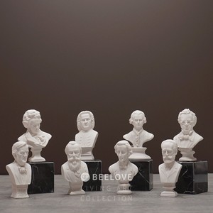 迷你音乐家肖邦莫扎特雕塑柴可夫斯基贝多芬石膏雕像北欧树脂摆件