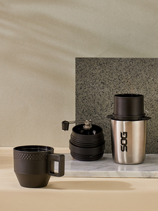 新品美国SOG不锈钢手冲咖啡套装杯咖啡豆研磨工具套装户外冰咖杯