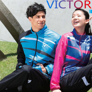 正品胜利VICTOR5262梭织加绒保暖型长袖羽毛球运动外套风衣加绒