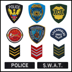 美国警标汇总套标 臂章 布标 衣贴 魔术贴 绣标 欢迎来图订制定做